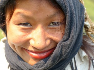 Teepflückerin in Darjeeling